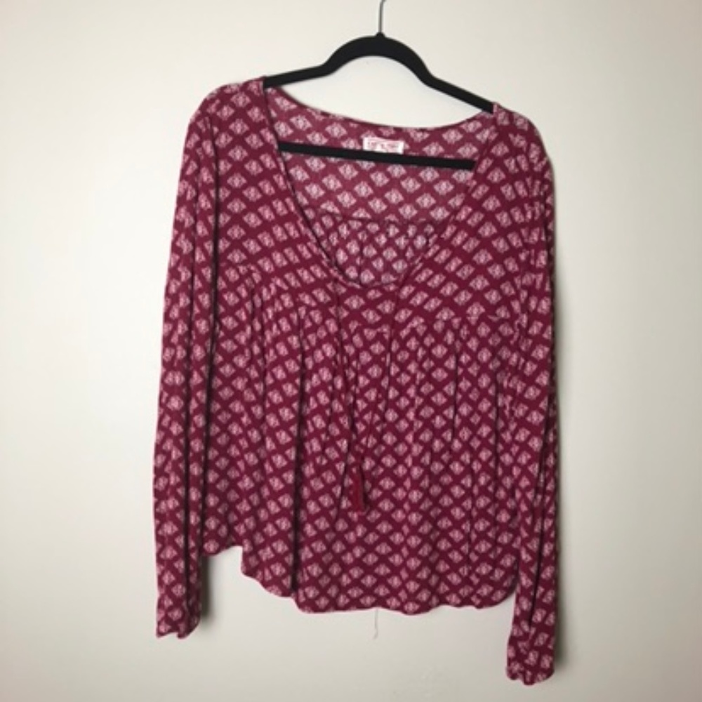 Cape Juby Red and White Blouse XXL